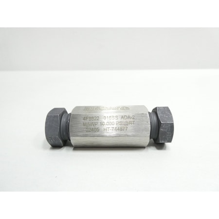 Parker 316SS ADA-2 LOW PRESSURE STRAIGHT COUPLING 1/2IN STAINLESS OTHER PIPE FITTING 4F8822